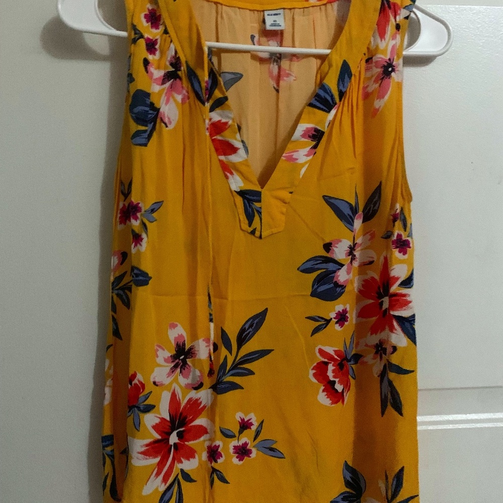 Floral Yellow Tank